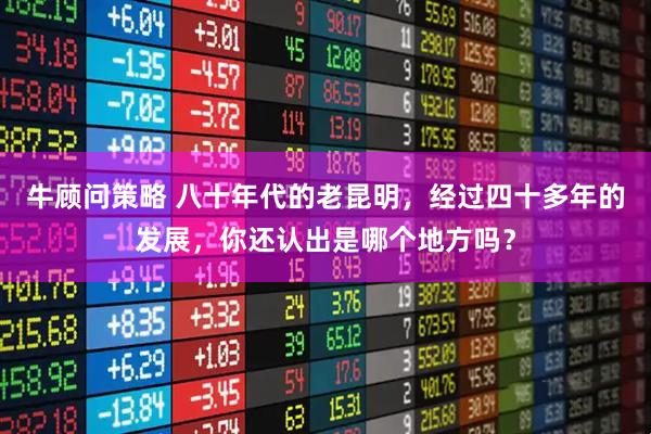 牛顾问策略 八十年代的老昆明，经过四十多年的发展，你还认出是哪个地方吗？