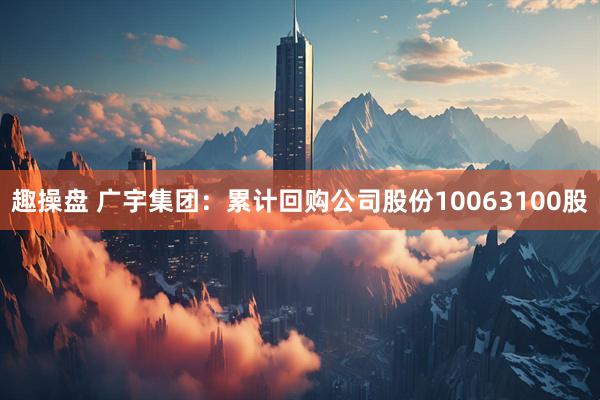 趣操盘 广宇集团：累计回购公司股份10063100股